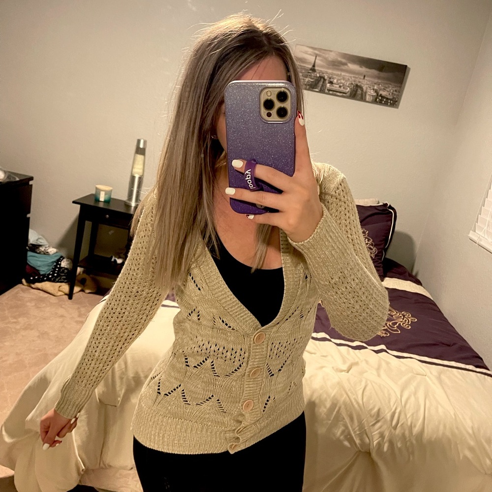 Knit button up cardigan